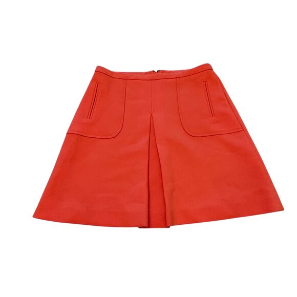 Maeve Womens Coral A-Line Mini Skirt W/ Front Pockets & Back Zip‎ Closure Size 6 - Picture 1 of 12